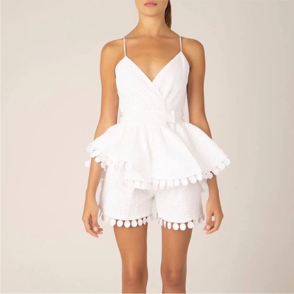 Silvia Tcherassi White Lace Top